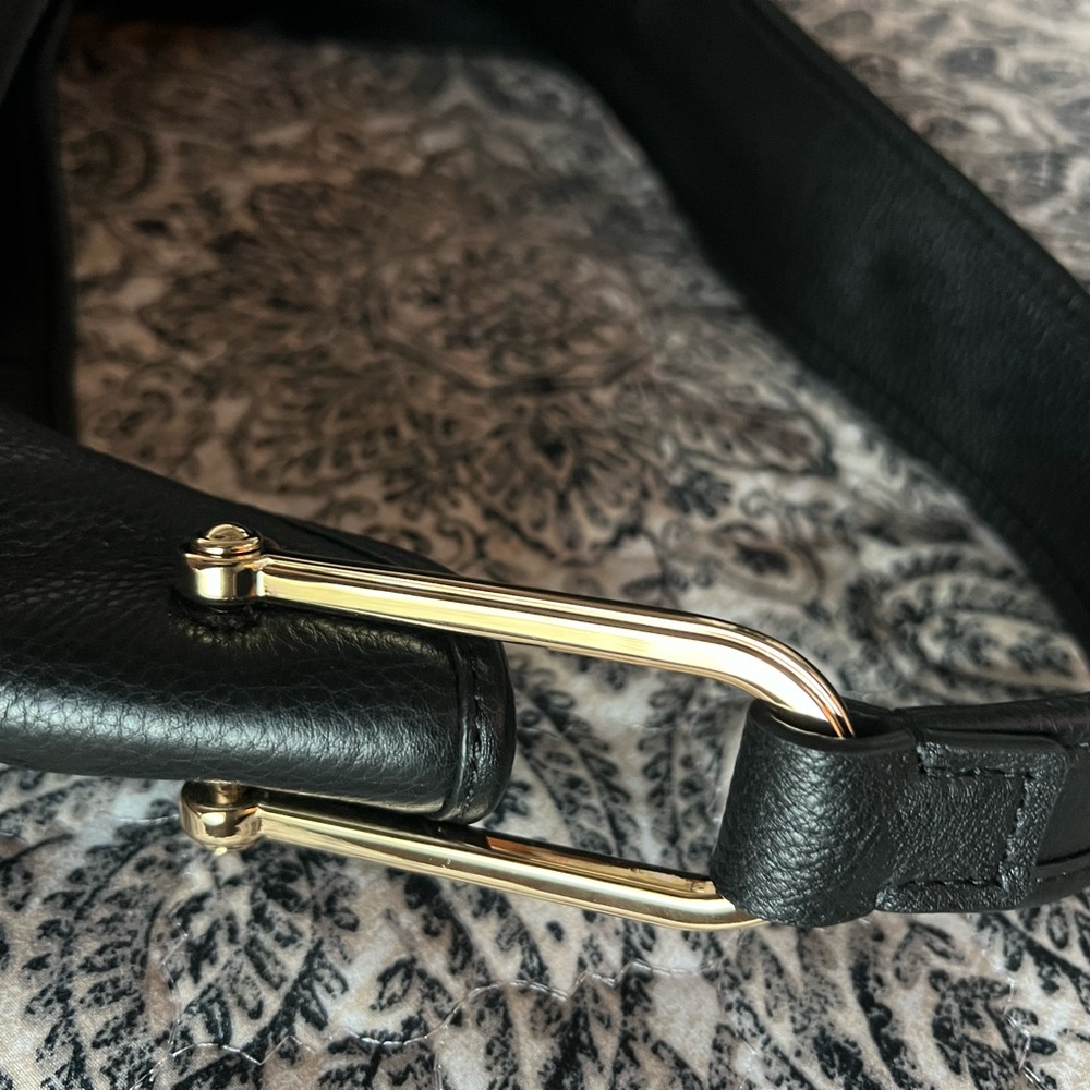 Michael Kors Black Hobo Bag with Gold Accent - Picture 5 of 8